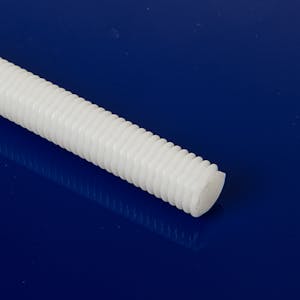 1/2-13 Natural Nylon Threaded Rod (0.500" Diameter)