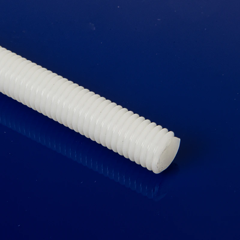 1/2-13 Natural Nylon Threaded Rod (0.500" Diameter)