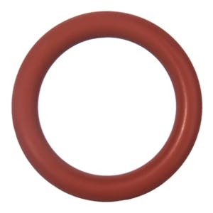 1/16" Thick x 1/16" ID x 3/16" OD Red Silicone O-Ring - Package of 25