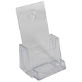 Clear Styrene Brochure Holder with Attached Business Card Holder