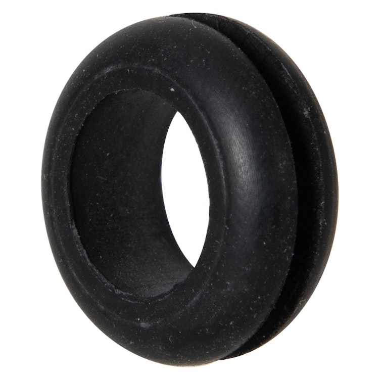 1/2" Groove Dia. Black Vinyl Round Grommet - Package of 25