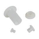 0.344" OD x 0.25" L Natural Nylon Shoulder Washer for #8 Screw Size - Package of 100