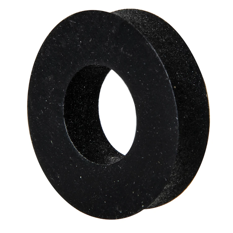 0.49" ID x 1.062" OD x 0.25" Thick Black Neoprene Flat Washer for 1/2" Screw Size - Package of 100