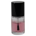 1/2 oz. Clear Stubby Cylinder Glass Bottle with 13/415 Black Leyton Cap & Flat Lacquer Brush Insert with LS Core