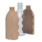 16 oz. Eco.Bottle® Round Hybrid Clear PET Bottle & Kraft Fiber Shell with 28/410 Neck (Cap Sold Separately)