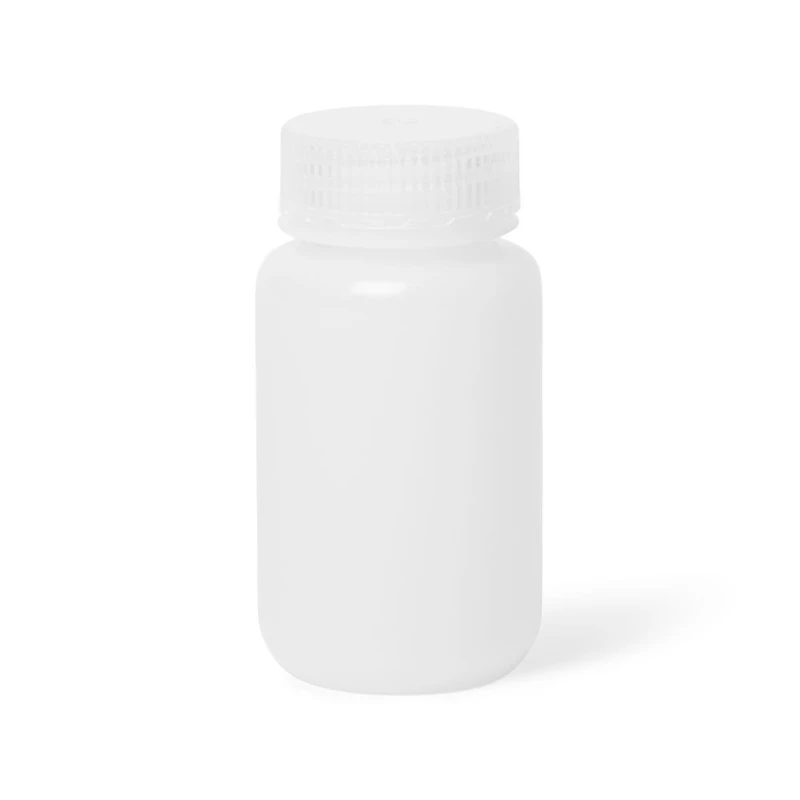 125mL Wide Mouth Natural HDPE Reagent Bottle with 38/415 Polypropylene Cap - Case of 500