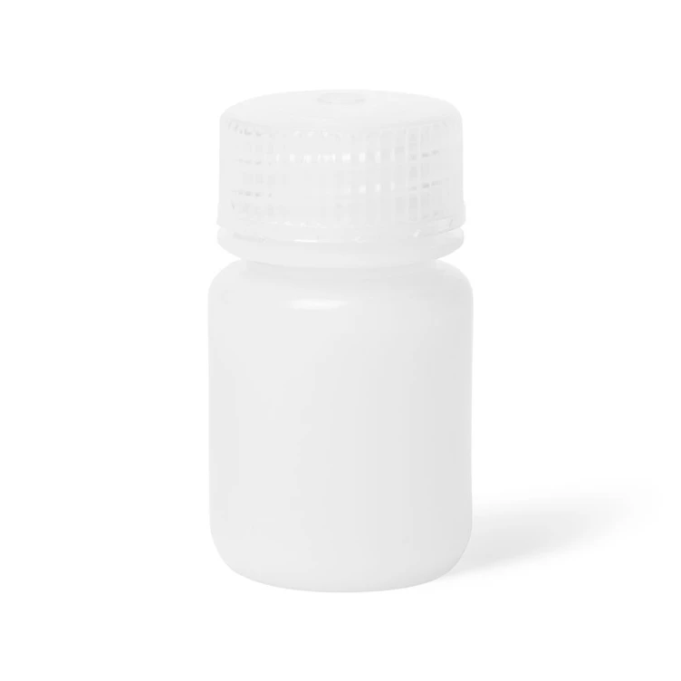 30mL Wide Mouth Natural Polypropylene Reagent Bottle with 28/415 Polypropylene Cap - Case of 1000