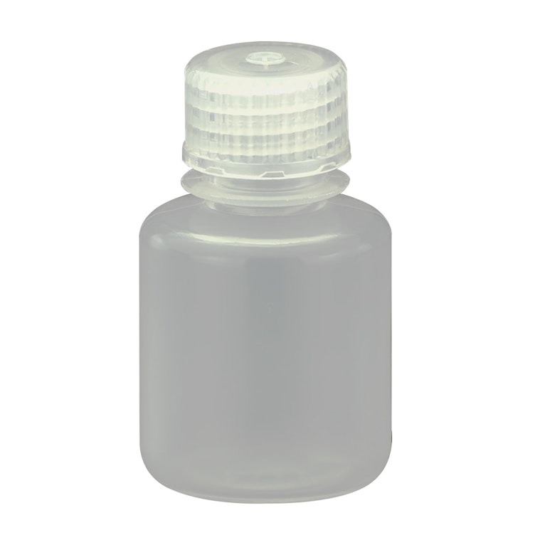 30mL Narrow Mouth Natural Polypropylene Reagent Bottle with 20/415 Polypropylene Cap - Case of 1000