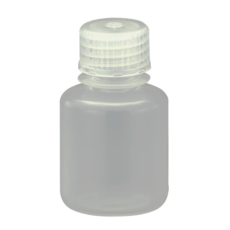 30mL Narrow Mouth Natural Polypropylene Reagent Bottle with 20/415 Polypropylene Cap - Case of 1000