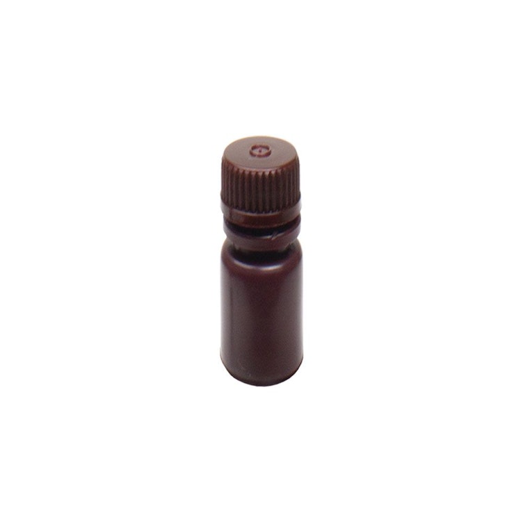 4mL Narrow Mouth Amber HDPE Reagent Bottle with 13/415 Cap - Pack of 72