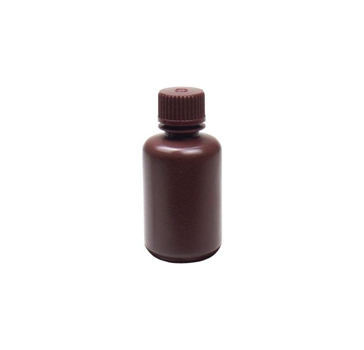 Amber HDPE Narrow Mouth UniStore™ Reagent Bottles with Caps