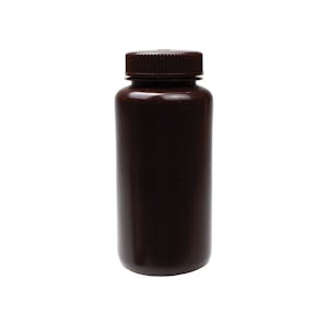 Amber HDPE Wide Mouth UniStore™ Reagent Bottles with Caps