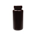 500mL Wide Mouth Amber HDPE Reagent Bottle with 53/415 Cap - Pack of 12