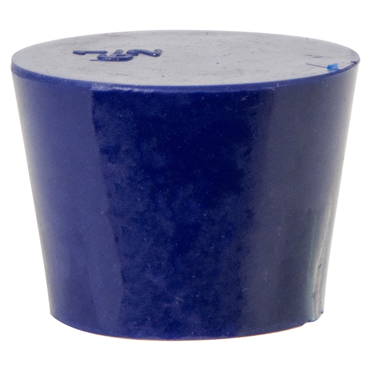 Size 6-1/2 Solid Blue Silicone Stopper - Package of 12