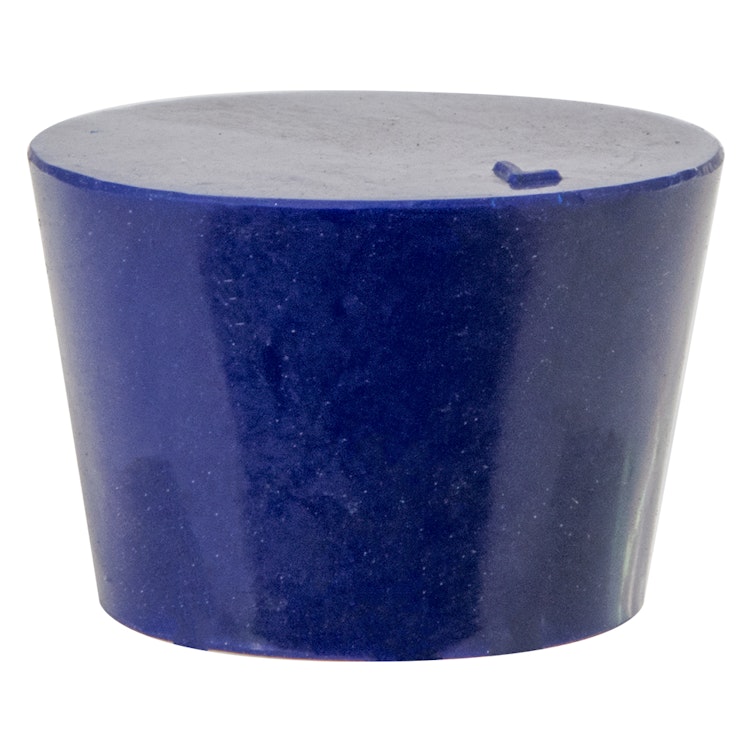 Size 7 Solid Blue Silicone Stopper - Package of 12