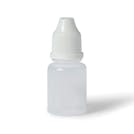 7mL (0.25 oz.) Natural LDPE Cylindrical Bottle with 13/415 Natural Dropper Tip & White Cap - Case of 12