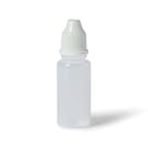 10mL (0.33 oz.) Natural LDPE Cylindrical Bottle with 13/415 Natural Dropper Tip & White Cap - Case of 12