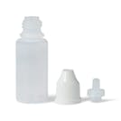 10mL (0.33 oz.) Natural LDPE Cylindrical Bottle with 13/415 Natural Dropper Tip & White Cap - Case of 12