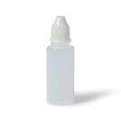 15mL (0.5 oz.) Natural LDPE Cylindrical Bottle with 13/415 Natural Dropper Tip & White Cap - Case of 12