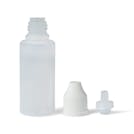 15mL (0.5 oz.) Natural LDPE Cylindrical Bottle with 13/415 Natural Dropper Tip & White Cap - Case of 12