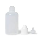 30mL (1 oz.) Natural LDPE Cylindrical Bottle with 13/415 Natural Dropper Tip & White Cap - Case of 12