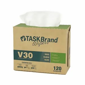 9" W x 12-1/4" L White Light-Duty Dry Wipers in Interfolded Box - Box of 120