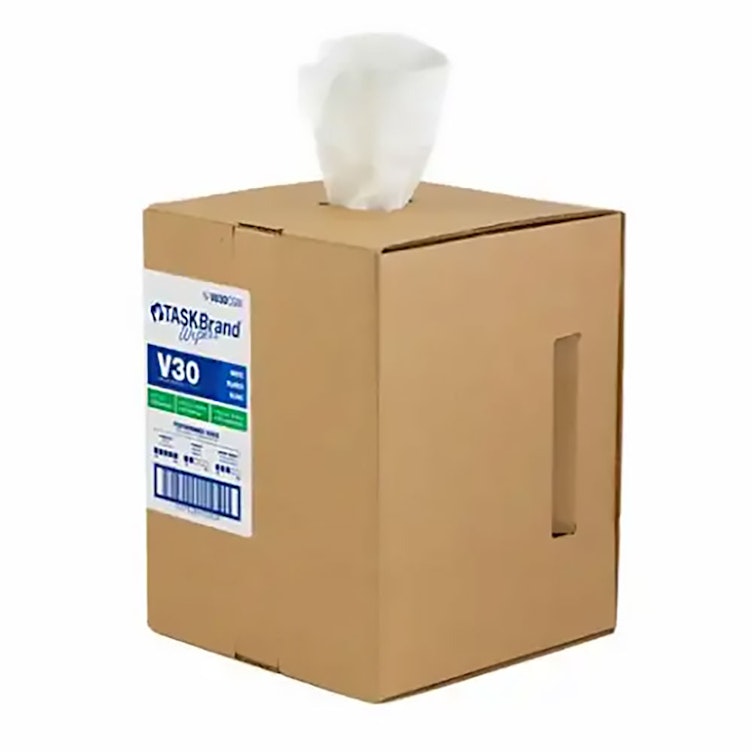 10" W x 12" L White Light-Duty Dry Wipers in Centerfeed Roll Box - Box of 300