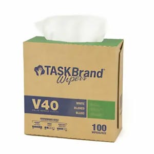 9" W x 16-1/2" L White Heavy-Duty Dry Wipers in Interfolded Box - Box of 100
