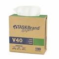 9" W x 16-1/2" L White Heavy-Duty Dry Wipers in Interfolded Box - Box of 100