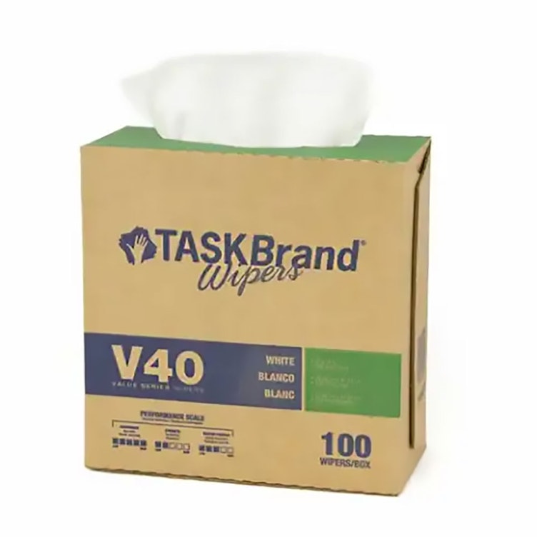 9" W x 16-1/2" L White Heavy-Duty Dry Wipers in Interfolded Box - Box of 100