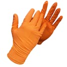 XX-Large Heavy-Duty Catch® Textured Orange Nitrile Gloves (100 per Box)