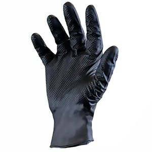 Medium Light-Duty Catch® Textured Black Nitrile Gloves (100 per Box)