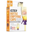 24mm to 38mm Flip-It!® Bottle Emptying Cap with Purple Stand & Bright (Red, Orange & Yellow) Adapters - Set of 2