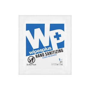 2" W x 2.25" L Fragrance-Free WipesPlus® Hand Sanitizing Wipes - Case of 1000 (Individually Wrapped)