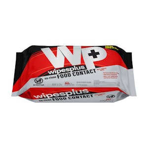 7" W x 9" L Lightly-Scented WipesPlus® No-Rinse Food Contact Multi-Surface Wipes - Case of 12 Soft Packs (80 Wipes per Soft Pack)