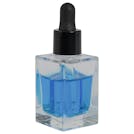 30mL Clear Square Glass Bottle with 18/415 Smooth Black Cervino Dropper Cap with Black Rubber Bulb & Ball Tip Glass Pipette