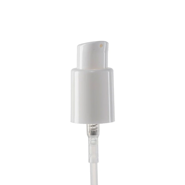 18/415 White Polypropylene Denali Treatment Pump with Tall Smooth Collar & 2.36" (60mm) Dip Tube