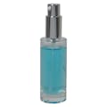 30mL (1 oz.) Clear Tall Cylinder Glass Bottle with 18/415 Silver Metal Treatment Pump with Smooth Collar & Overcap