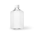 1000mL Clear PET Sterile Square Media Storage Bottle with 44mm White Cap - Individually Wrapped; Case of 12