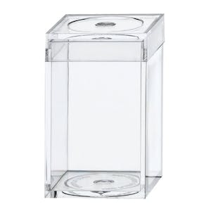 Clear Polystyrene Box with Flat Top Lid - 1-3/16" L x 1-3/16" W x 1-15/16" Hgt. (Case of 25)