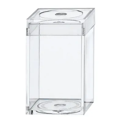 Clear Polystyrene Box with Flat Top Lid - 1-3/16" L x 1-3/16" W x 1-15/16" Hgt. (Case of 25)
