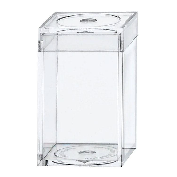 Clear Polystyrene Box with Flat Top Lid - 1-3/16" L x 1-3/16" W x 1-15/16" Hgt. (Case of 25)