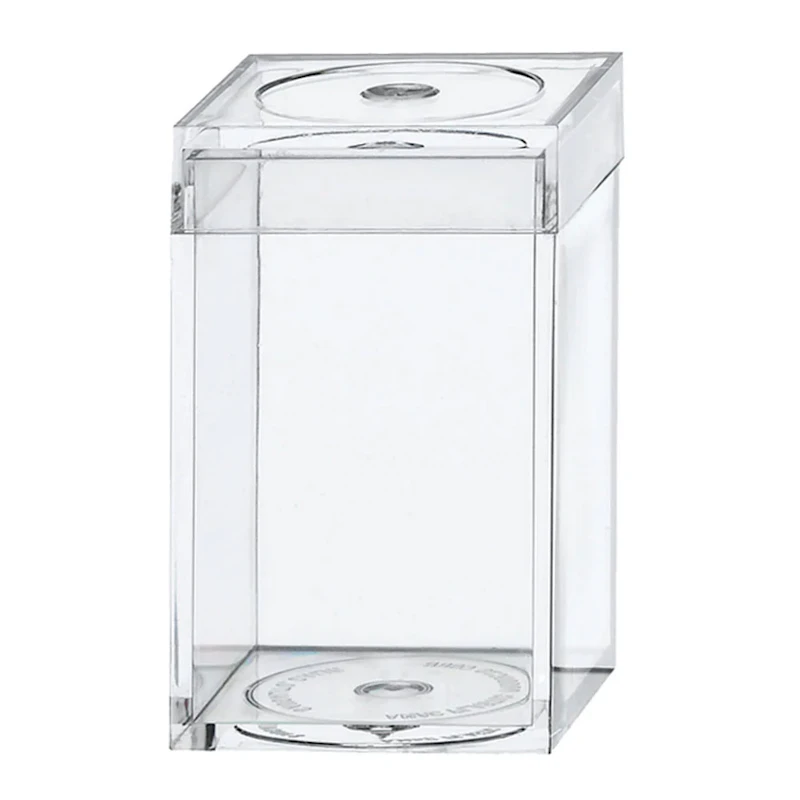 Clear Polystyrene Box with Flat Top Lid - 1-3/16" L x 1-3/16" W x 1-15/16" Hgt. (Case of 25)