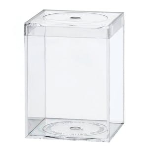 Clear Polystyrene Box with Flat Top Lid - 2-5/16" L x 2-5/16" W x 3-1/16" Hgt. (Case of 15)