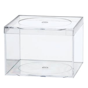 Clear Polystyrene Boxes with Flat Top Lids