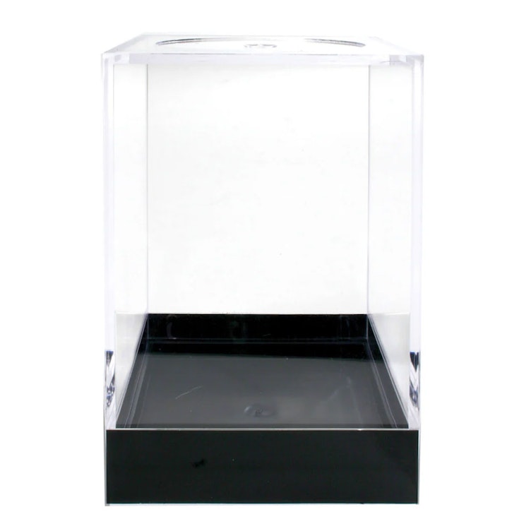 Clear Polystyrene Showcase Box with Black Pedestal - 2-5/16" L x 2-5/16" W x 3-3/8" Hgt. (Case of 15)