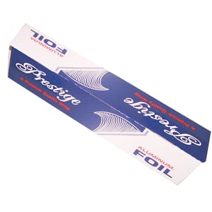 18" W x 500' L x 50 Gauge Thick Standard Silver Aluminum Foil Roll in Cutter Box