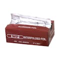 9" W x 10-3/4" L Silver Aluminum Foil Interfolded Pop-Up Sheets - 200 Sheets