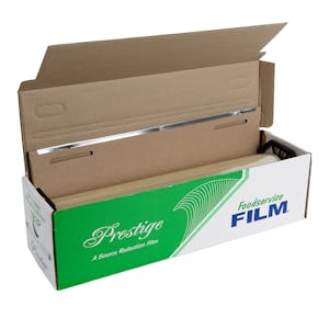 12" W x 2000' L x 30 Gauge Thick Clear PVC Food Service Film in Standard Cutter Box