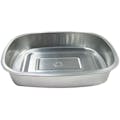 52 oz. Silver Foil Rectangular Smooth Wall Food Container with Clear PET Dome Lid - Case of 50